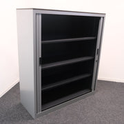 Aspa Roldeurkast - Grijs/Beuken - 120x47x136cm (BXDXH) - Geen Sleutel - RD03 - R&M Kantoor - en Designmeubilair