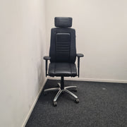 BMA Axia Focus 24/7 - bureaustoel - Zwart leer - R&M Kantoor- en Designmeubilair