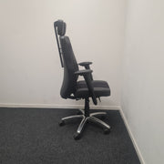 BMA Axia Focus 24/7 - bureaustoel - Zwart leer met stof - R&M Kantoor- en Designmeubilair