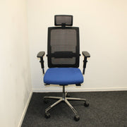 BN Office Solutions bureaustoel - Hoofdsteun - Blauw - R&M Kantoor- en Designmeubilair