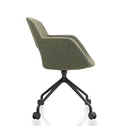 RM-Line Teddy - Draaibare vergaderstoel op wielen - Bouclé teddy stoffering