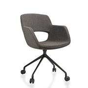 RM-Line Teddy - Draaibare vergaderstoel op wielen - Bouclé teddy stoffering