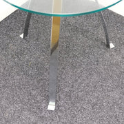 Glazen bijzettafel - 3 poots - Ø 50cm - H 50cm - R&M Kantoor- en Designmeubilair