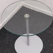 Glazen bijzettafel - Ø 50cm - R&M Kantoor- en Designmeubilair