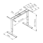 RM-Line RM3 - Elektrisch zit-sta bureau - Los frame - H63-125cm