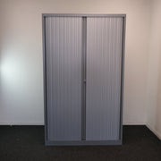 Roldeurkast/ Garderobekast - Aluminium - 120x43x198cm (BXDXH) - geen sleutel - RD35 - R&M Kantoor - en Designmeubilair