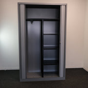 Roldeurkast/ Garderobekast - Aluminium - 120x43x198cm (BXDXH) - geen sleutel - RD35 - R&M Kantoor - en Designmeubilair