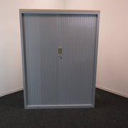 Roldeurkast - Grijs/Ahorn - 120x45x162cm (BXDXH) - Geen sleutel - RD27 - R&M Kantoor - en Designmeubilair