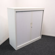 Roldeurkast - Wit - 120x43x121cm (BXDXH) - Geen Sleutel - RD01 - R&M Kantoor - en Designmeubilair